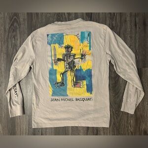 Vintage Men’s Hollister Jean-Michel Basquiat Brown Long Sleeve Shirt- XS